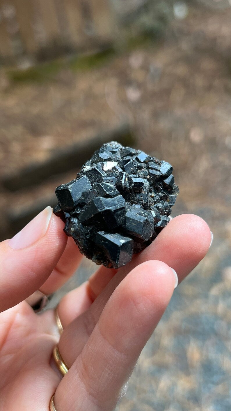 Andradite Garnet var. Melanite, Black Garnet, Mali