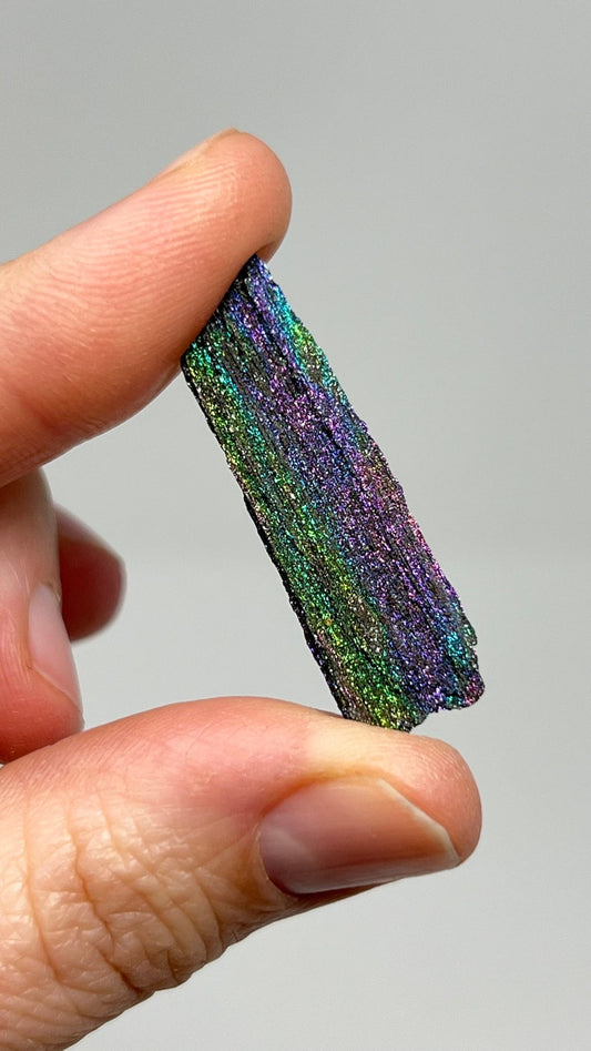 Iridescent Natural Hematite Rainbow Minerals, Andrade Mine, Brazil