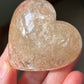 Polished Quartz Heart with Rutile, Brazil