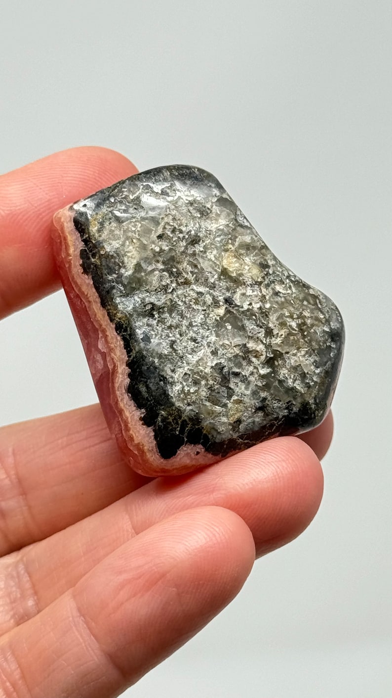 Rhodochrosite Tumbled Stone, 48g Argentina