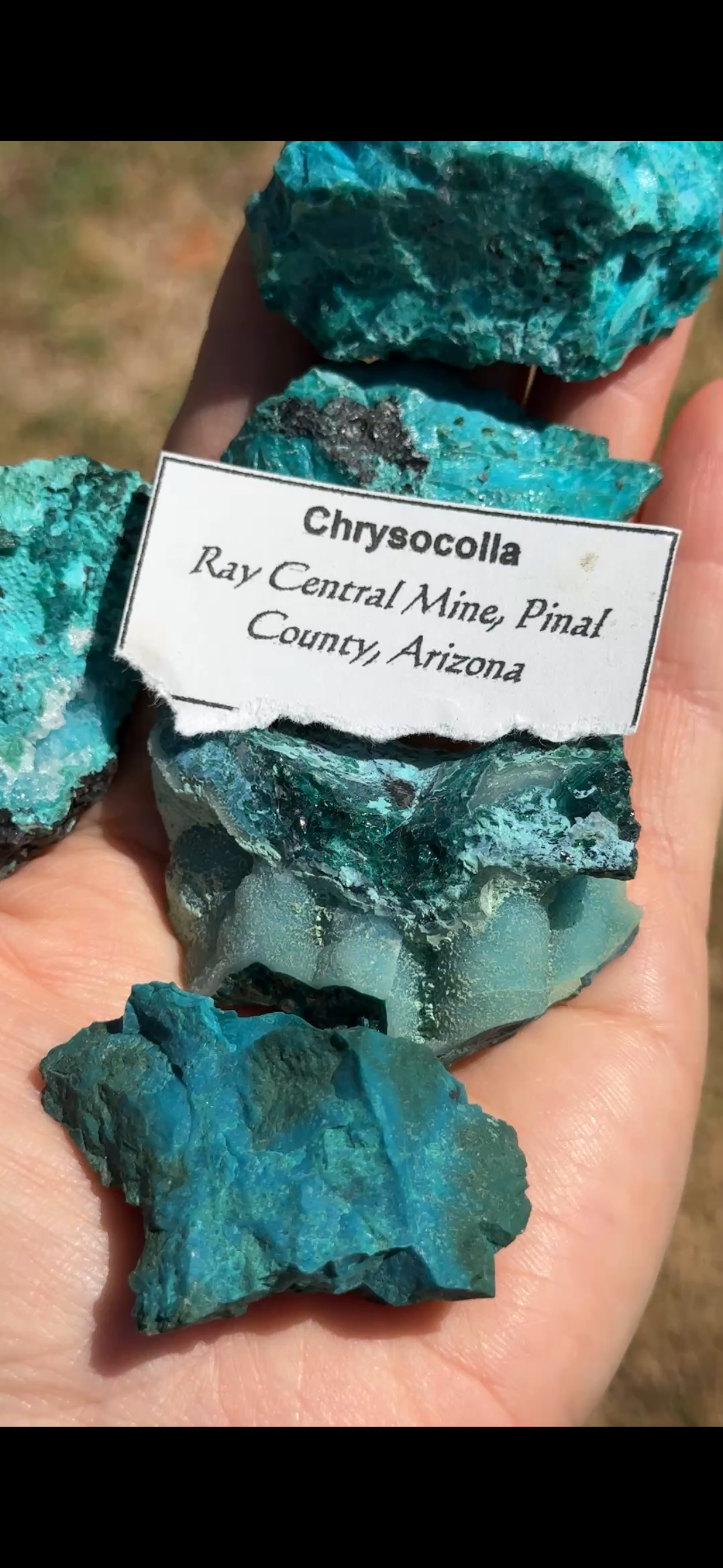 Raw Chrysocolla, Ray Mine, Pinal County, Arizona