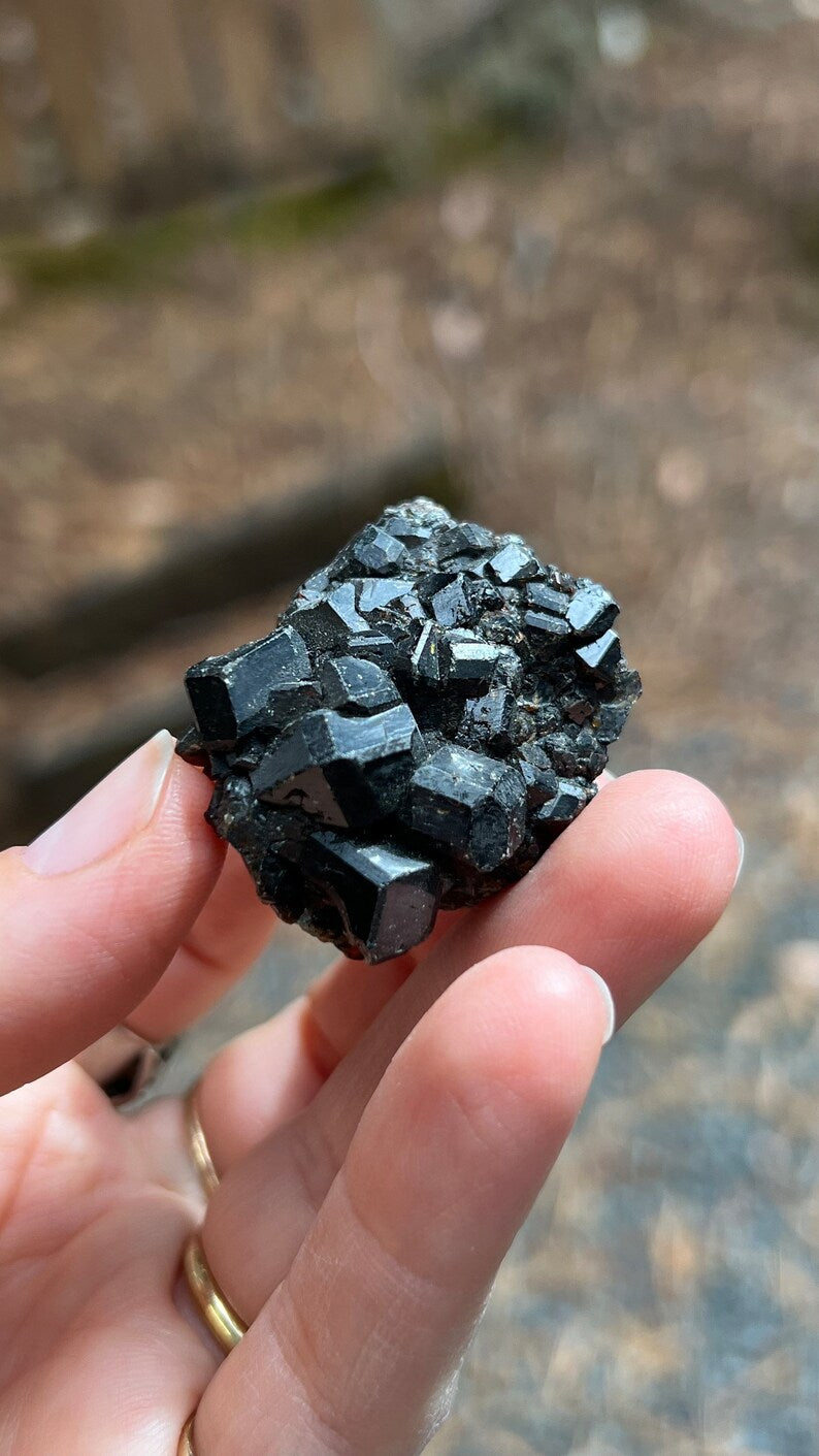 Andradite Garnet var. Melanite, Black Garnet, Mali