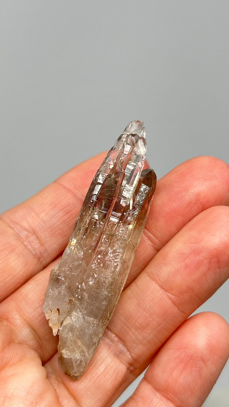 Elestial Lightbrary Smoky Quartz Lemurian, 13.5g Malawi