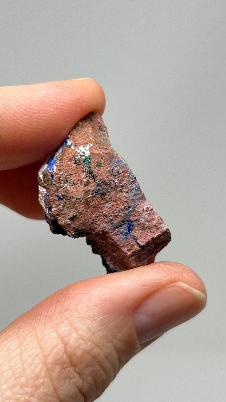 Azurite Crystals in Matrix, Morenci Mine Region, Arizona USA