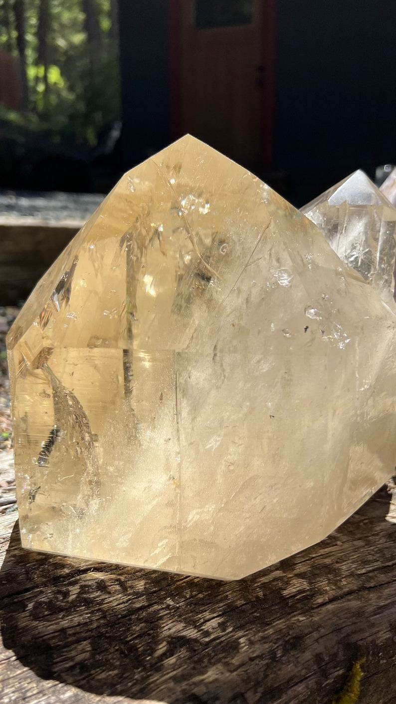 Large Elestial Citrine Decorator Crystal