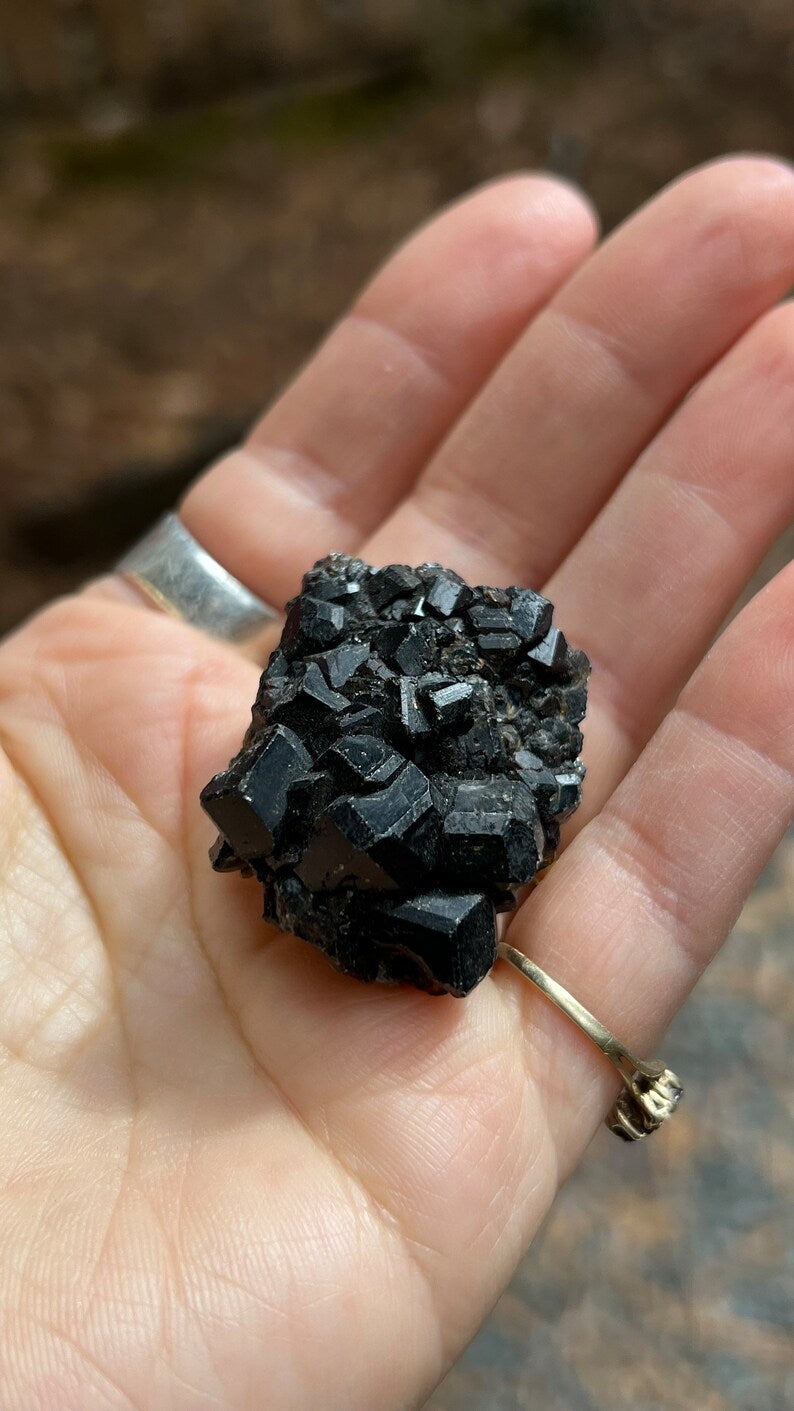 Andradite Garnet var. Melanite, Black Garnet, Mali