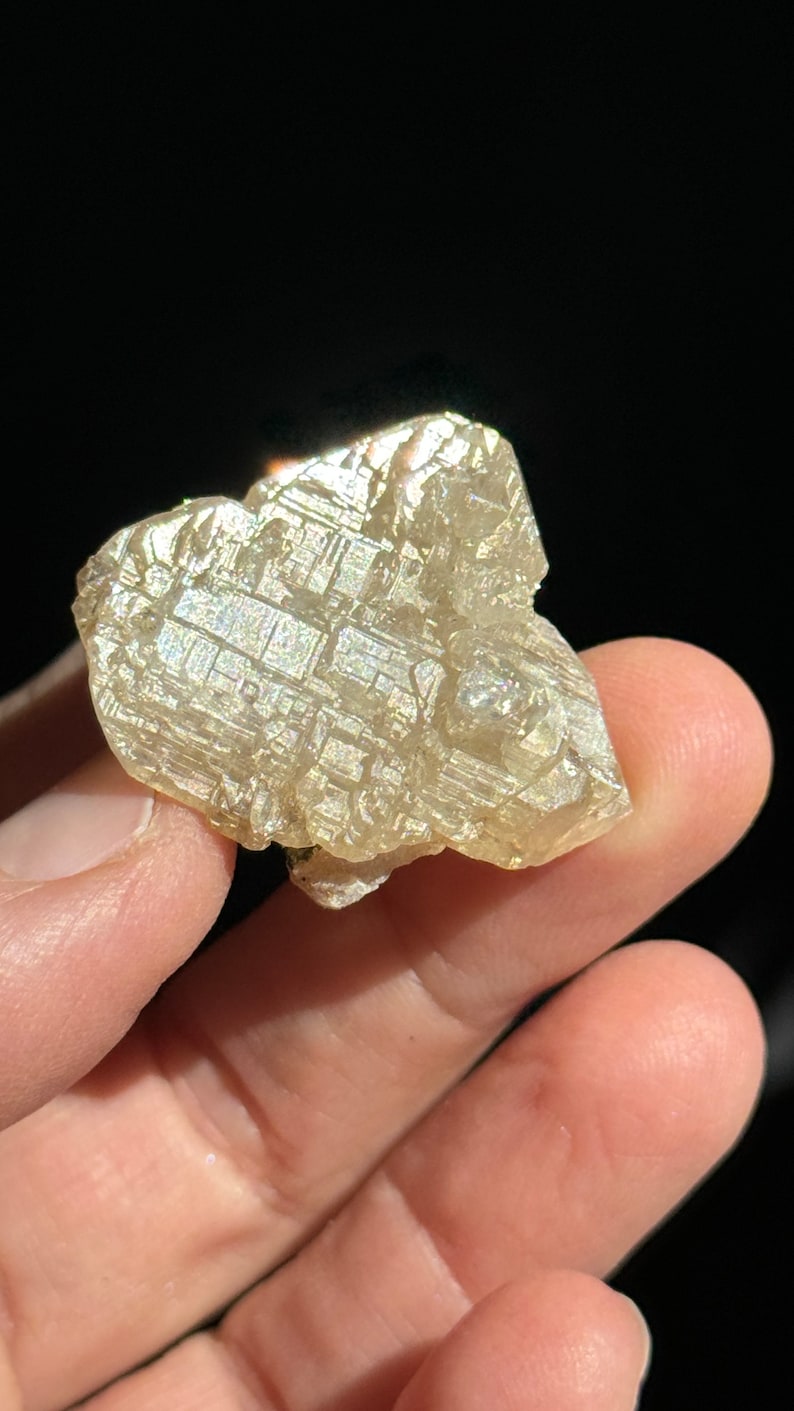 Gemmy Golden Cerussite with Barite, 36g Morocco