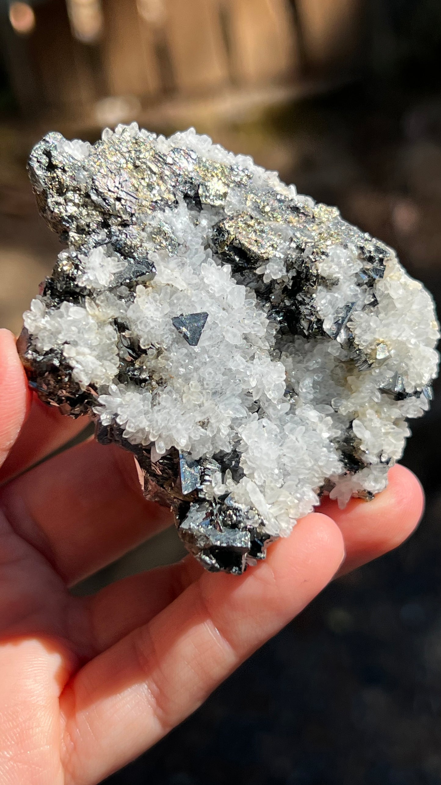 Tetrahedrite with Quartz and Pyrite, Huanzala Mine Peru