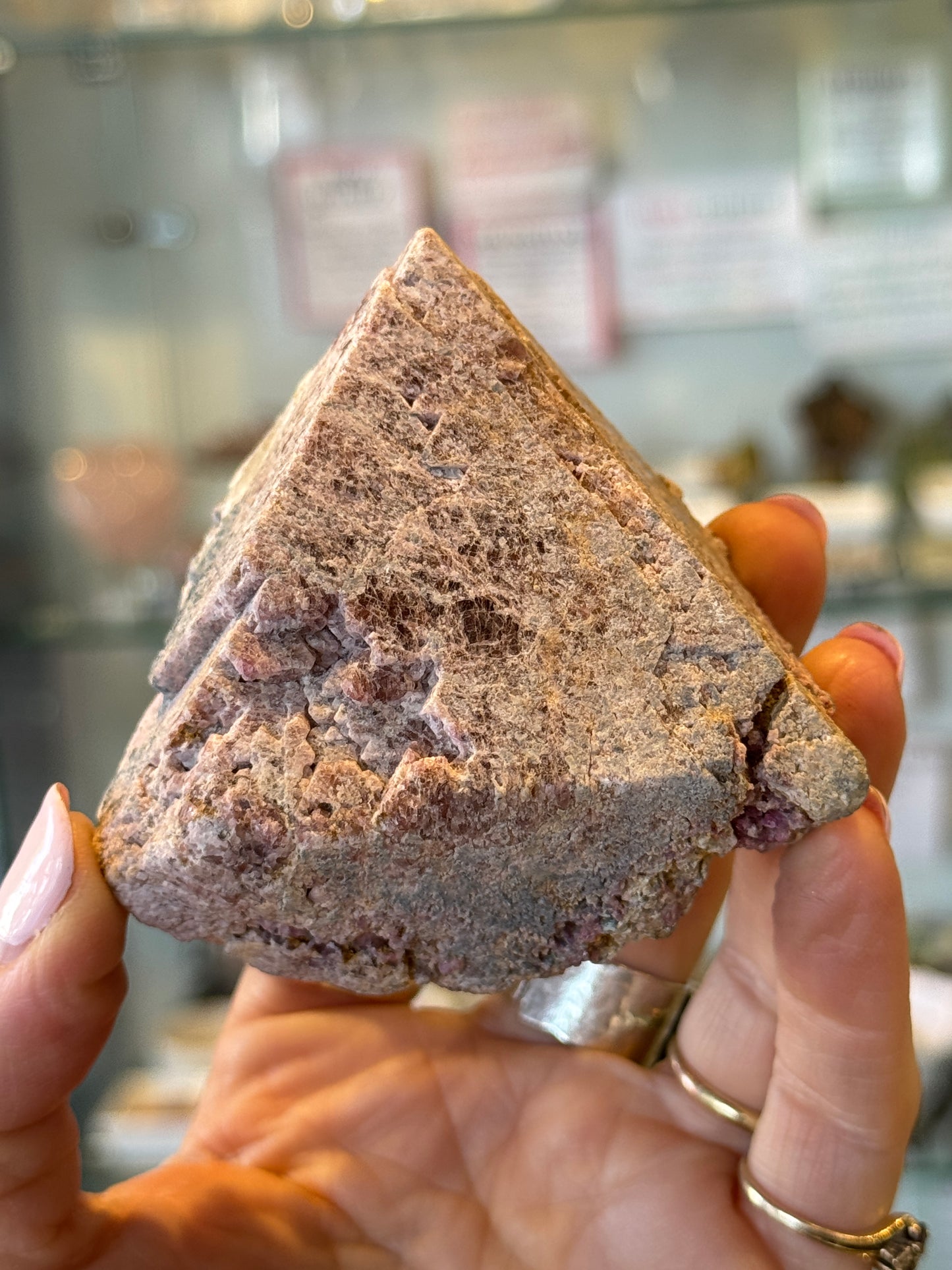Pink Octahedral Spinel Crystal