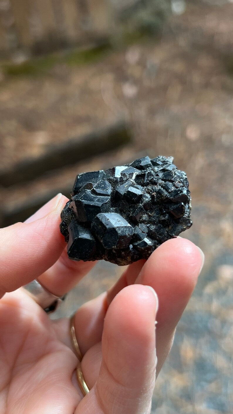 Andradite Garnet var. Melanite, Black Garnet, Mali