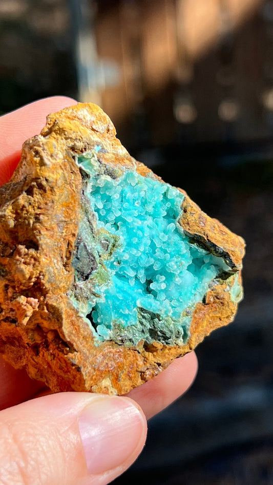 Stalactite Druse Chrysocolla, Ray Mine, Pinal County, Arizona