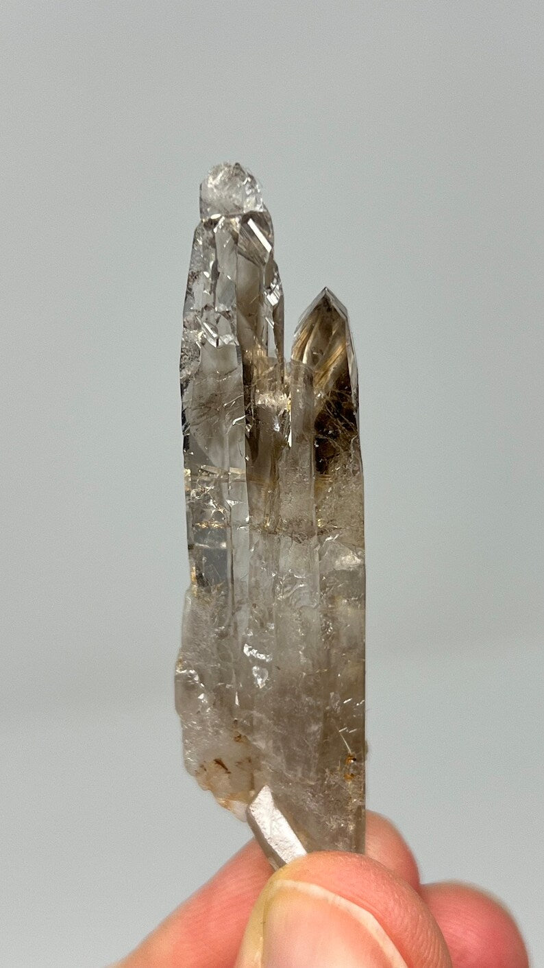 Elestial Lightbrary Smoky Quartz Lemurian, 13.5g Malawi