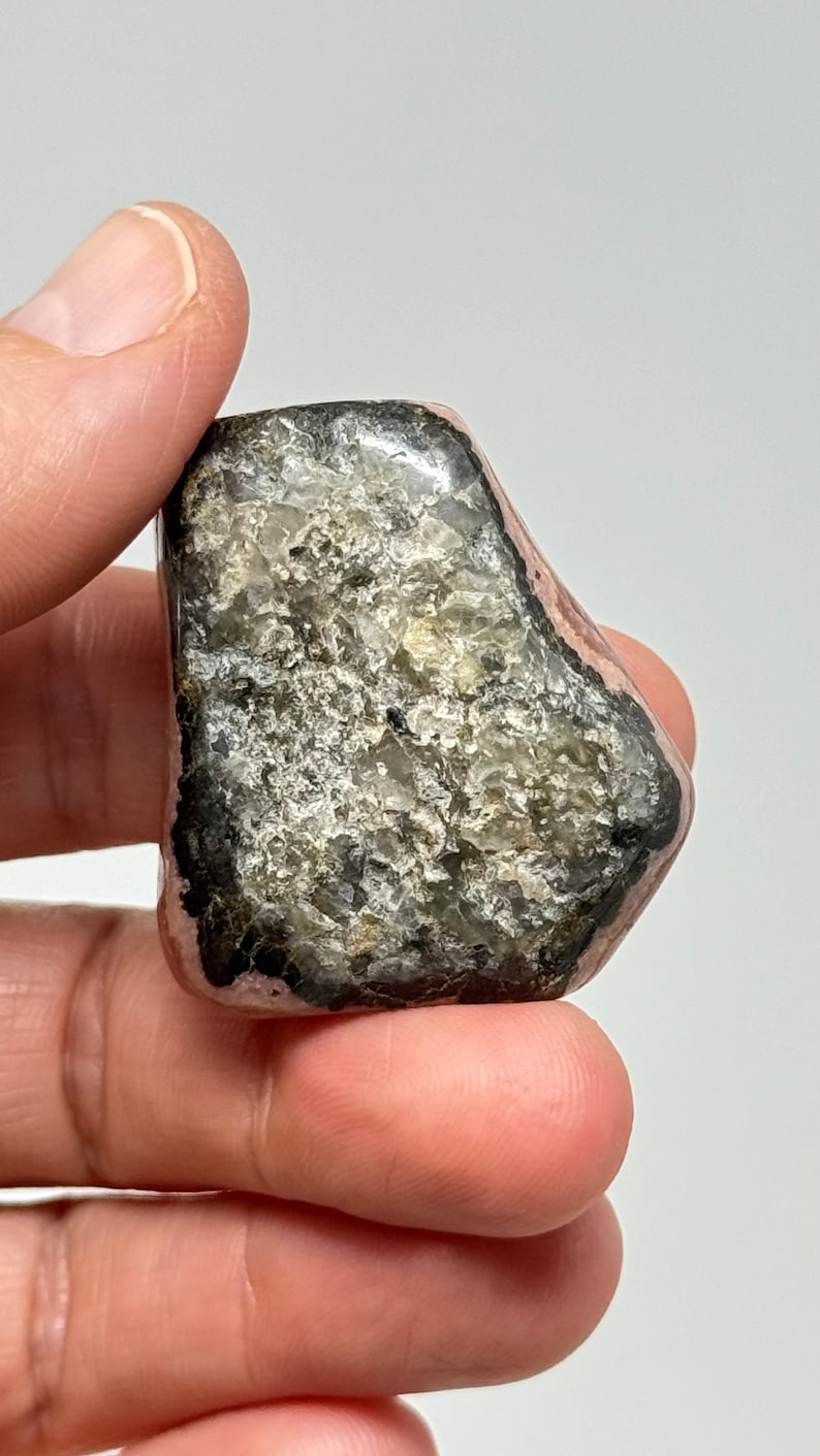 Rhodochrosite Tumbled Stone, 48g Argentina
