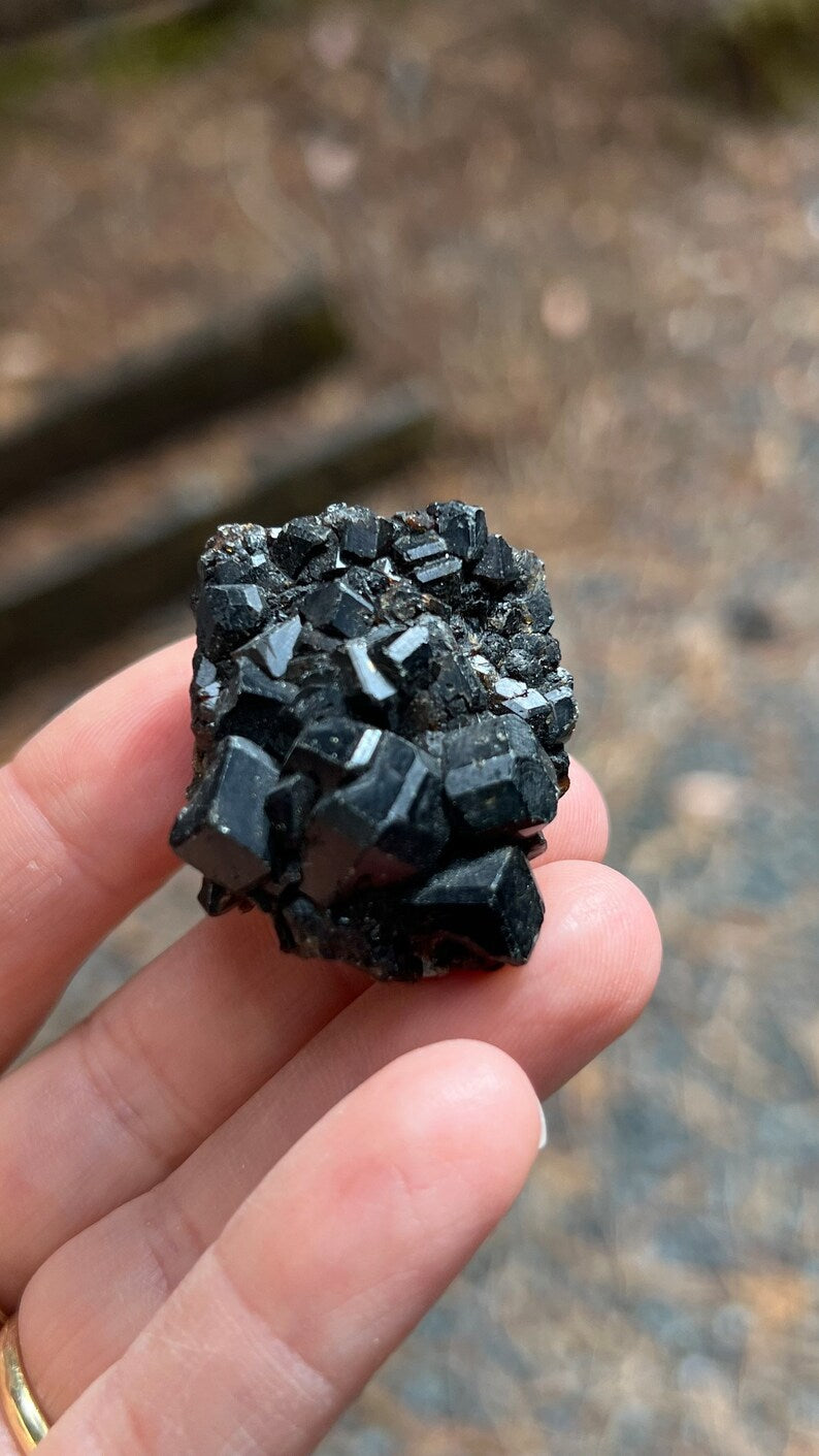 Andradite Garnet var. Melanite, Black Garnet, Mali