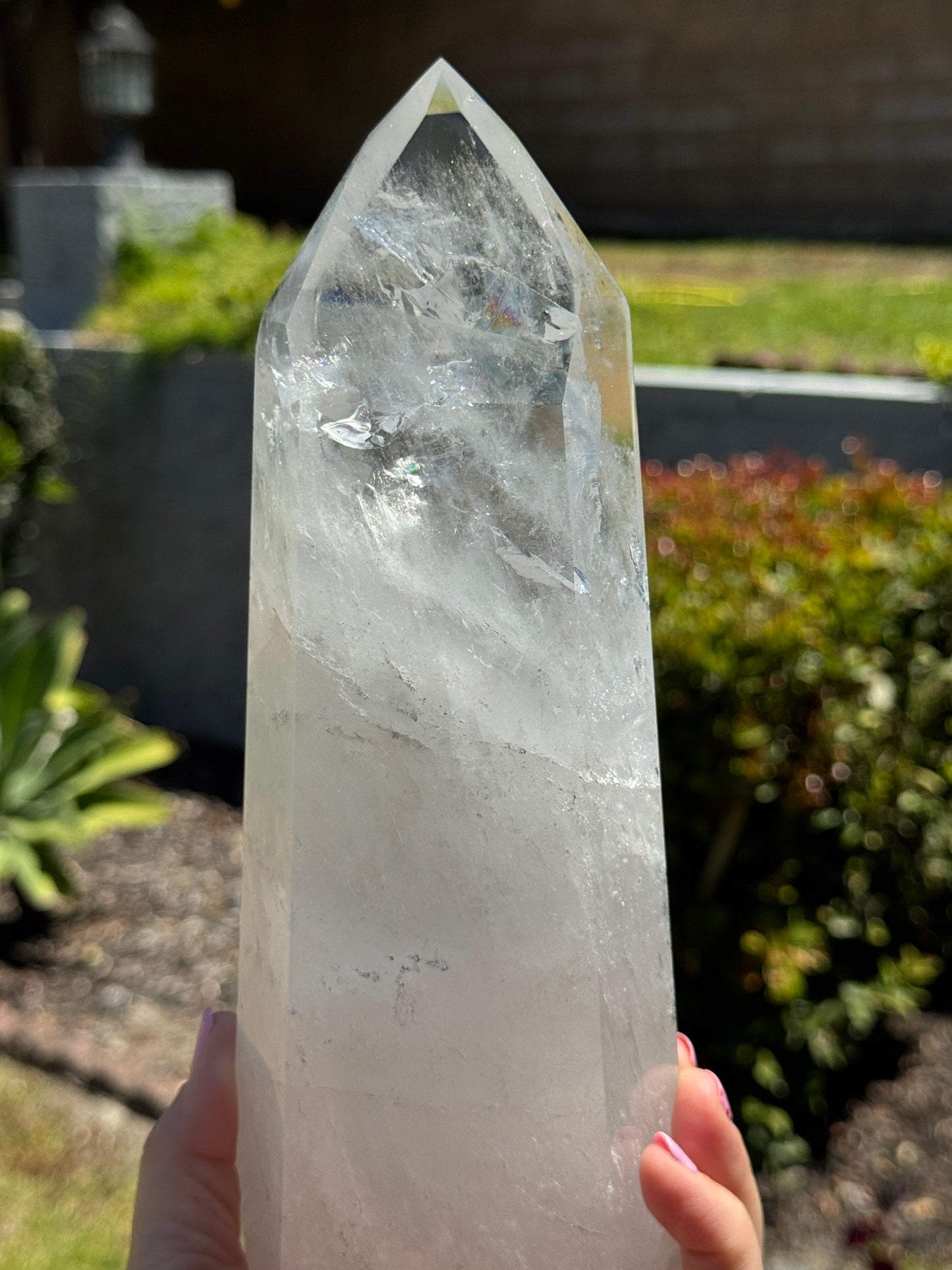Large Lemurian Quartz Tower with Rainbows