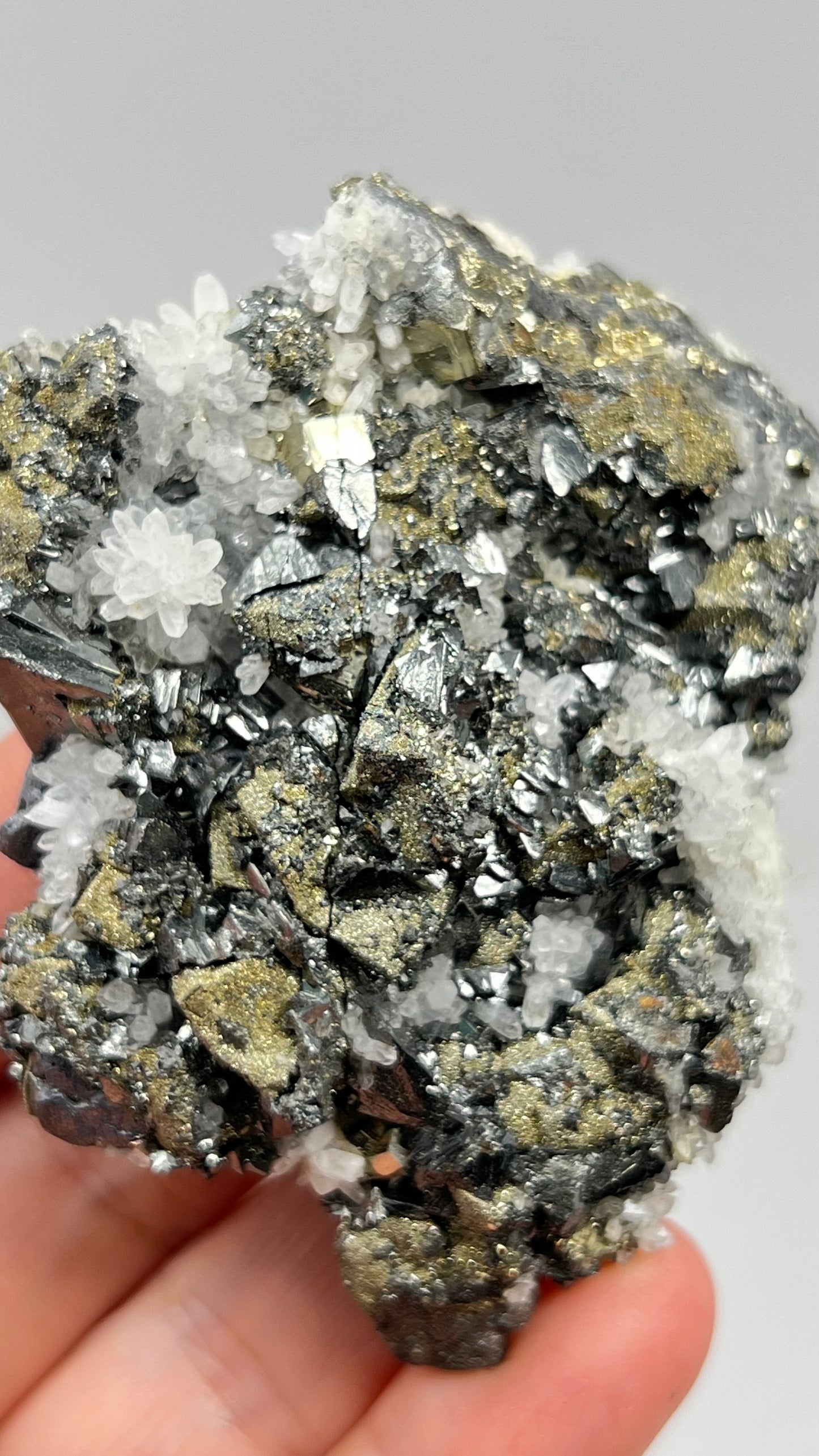 Tetrahedrite with Quartz and Pyrite, Huanzala Mine Peru