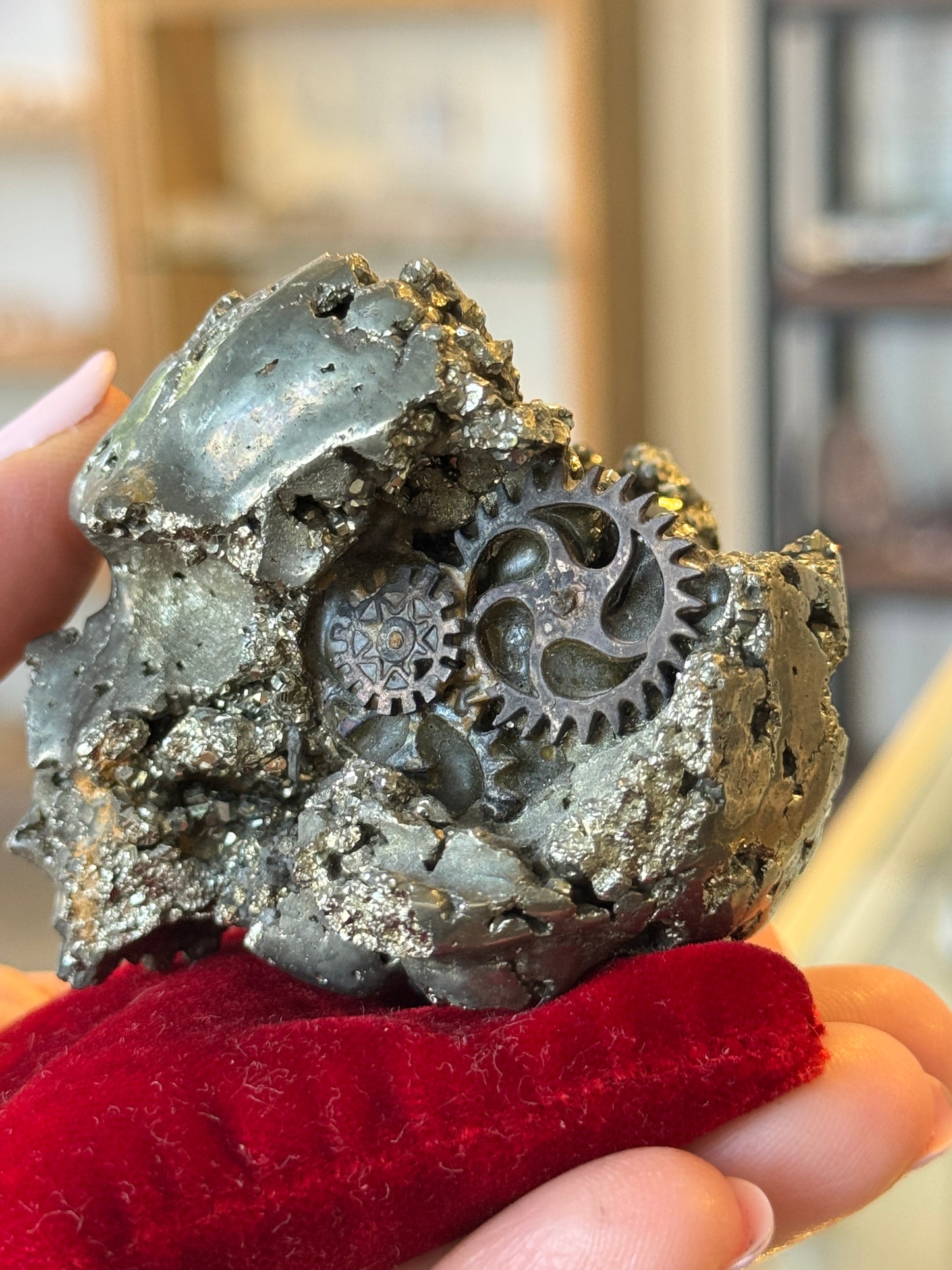 Pyrite Geode Skull, Huanzala Mine Peru