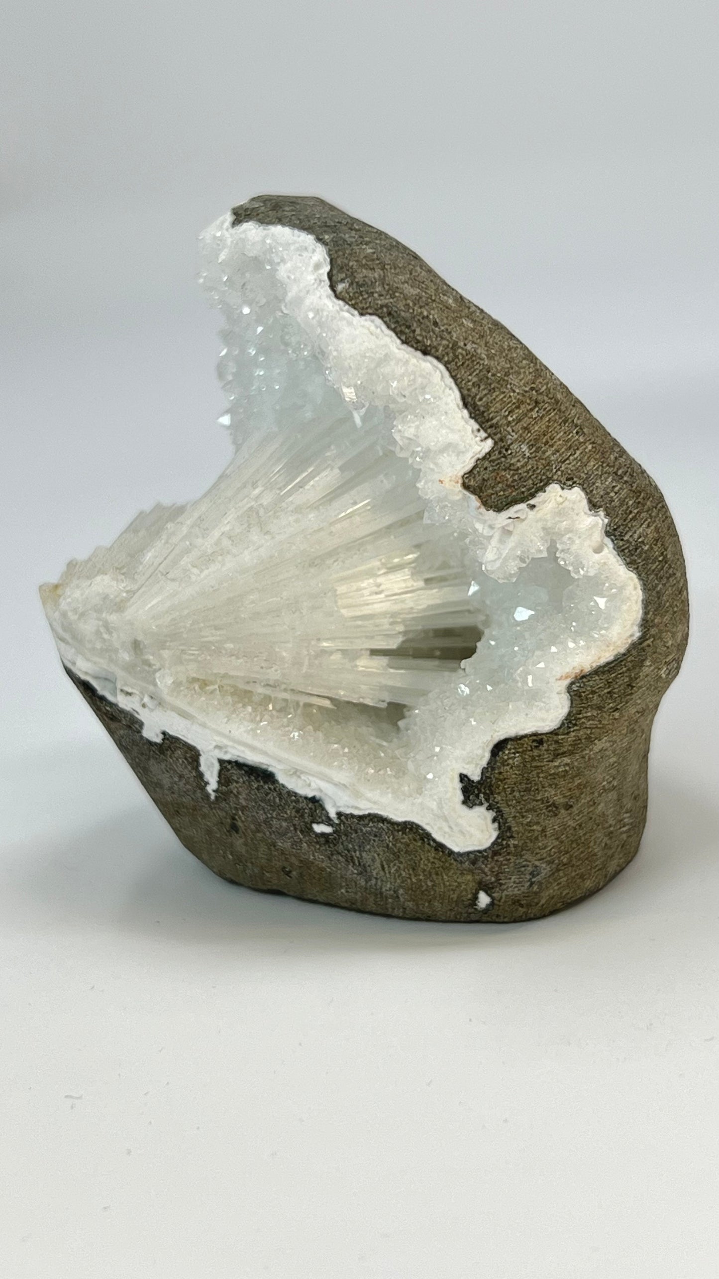 Sparkling Natrolite Geode, India