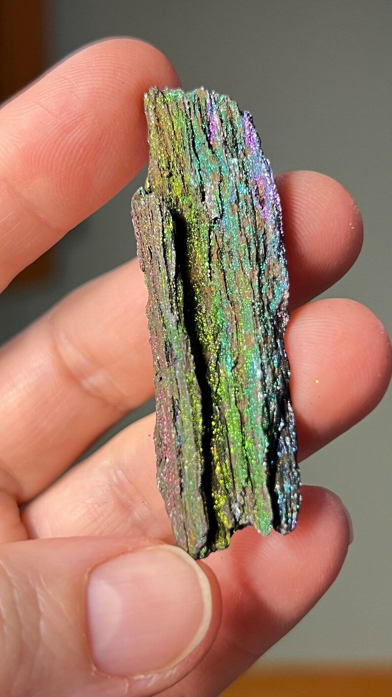 Iridescent Natural Hematite 47ct Andrade Mine, Brazil Rainbow Minerals