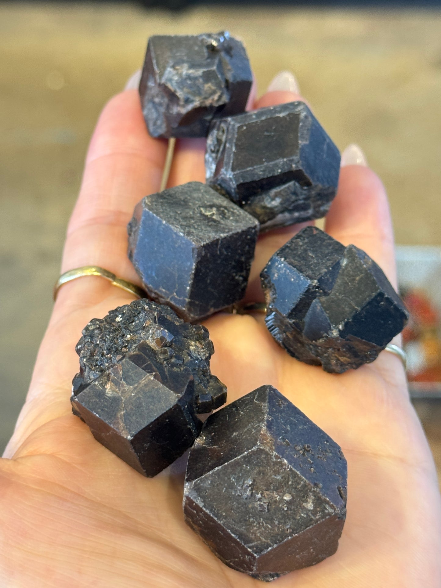 ONE Andradite Garnet var. Melanite, Black Garnet Mali