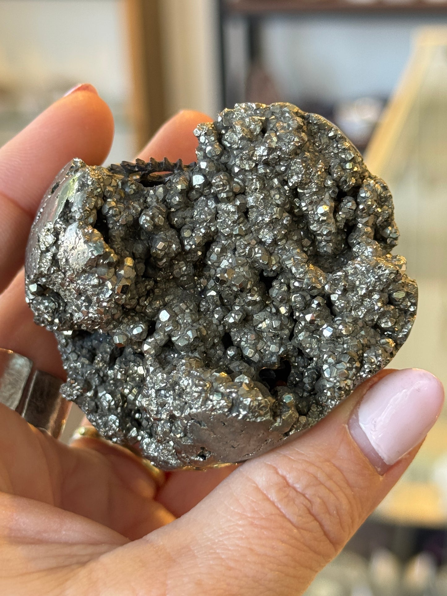 Pyrite Geode Skull, Huanzala Mine Peru