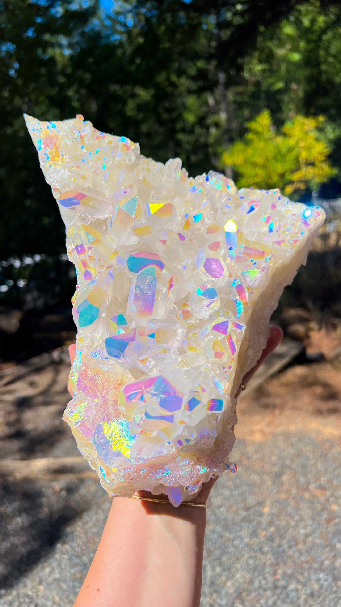 Large Angel Aura Quartz Cluster