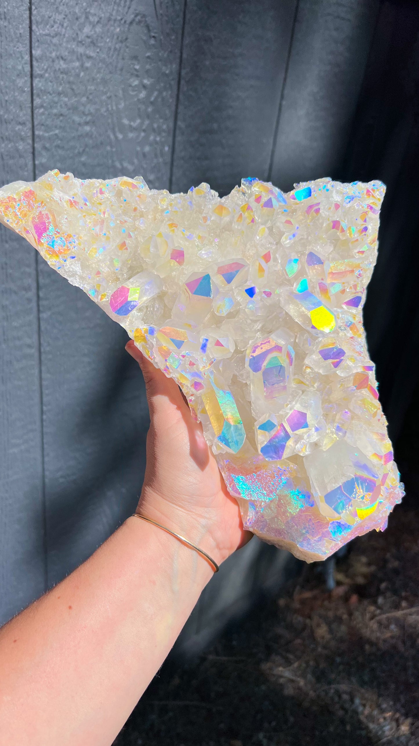 Large Angel Aura Quartz Cluster