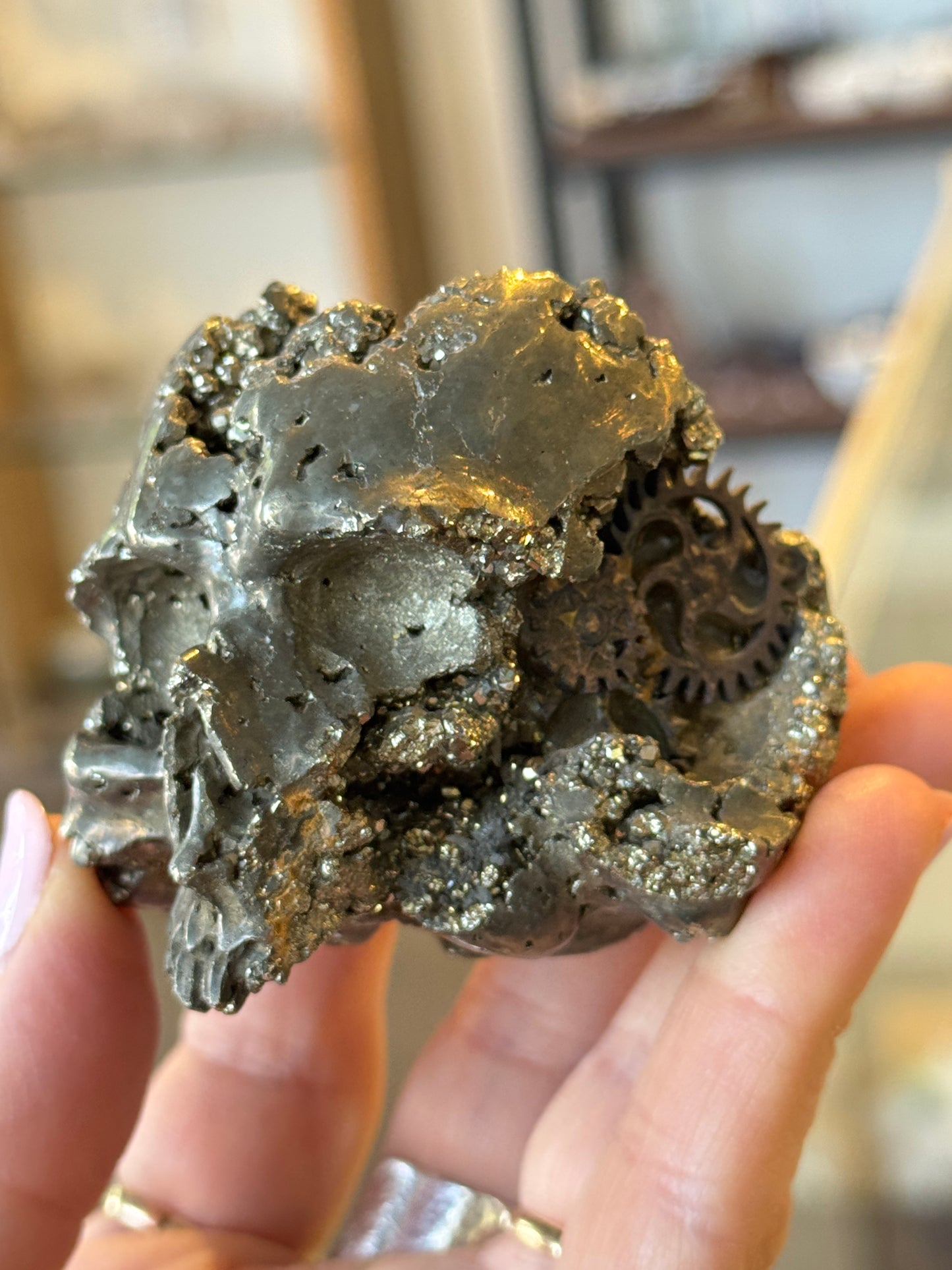 Pyrite Geode Skull, Huanzala Mine Peru