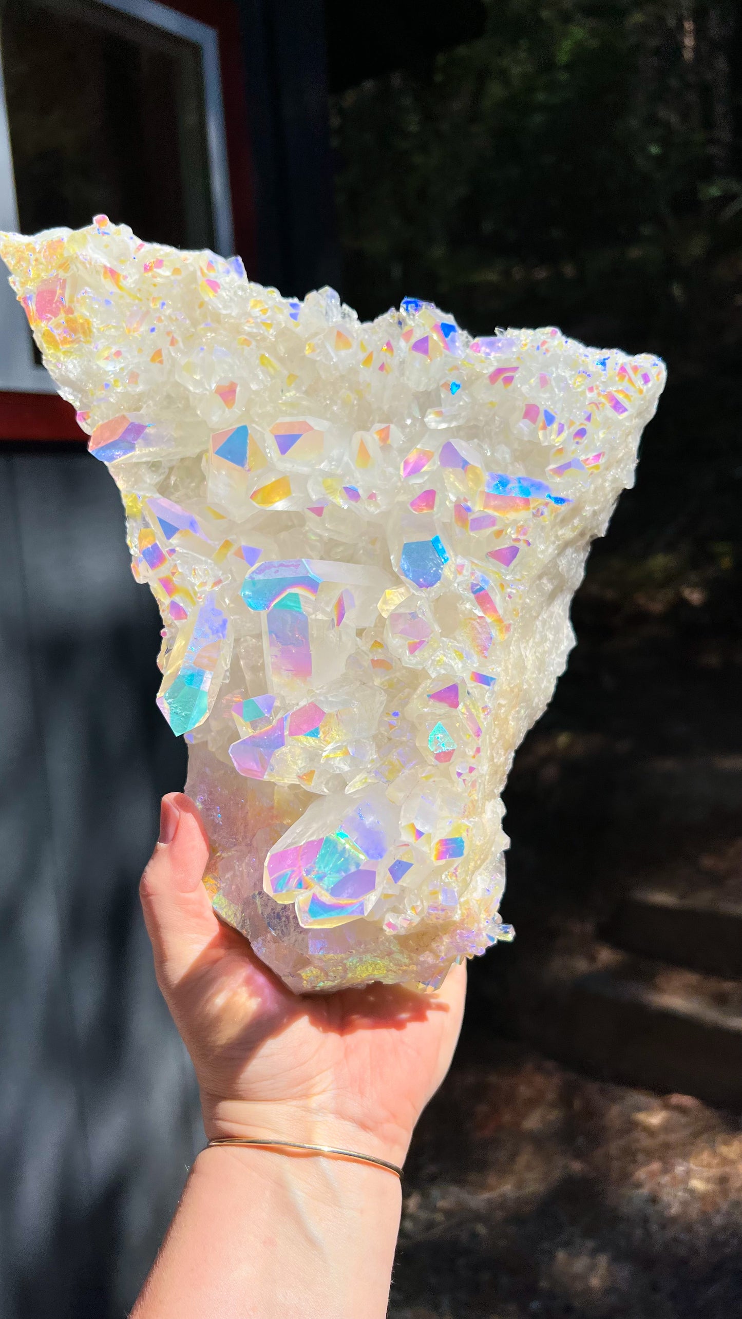 Large Angel Aura Quartz Cluster