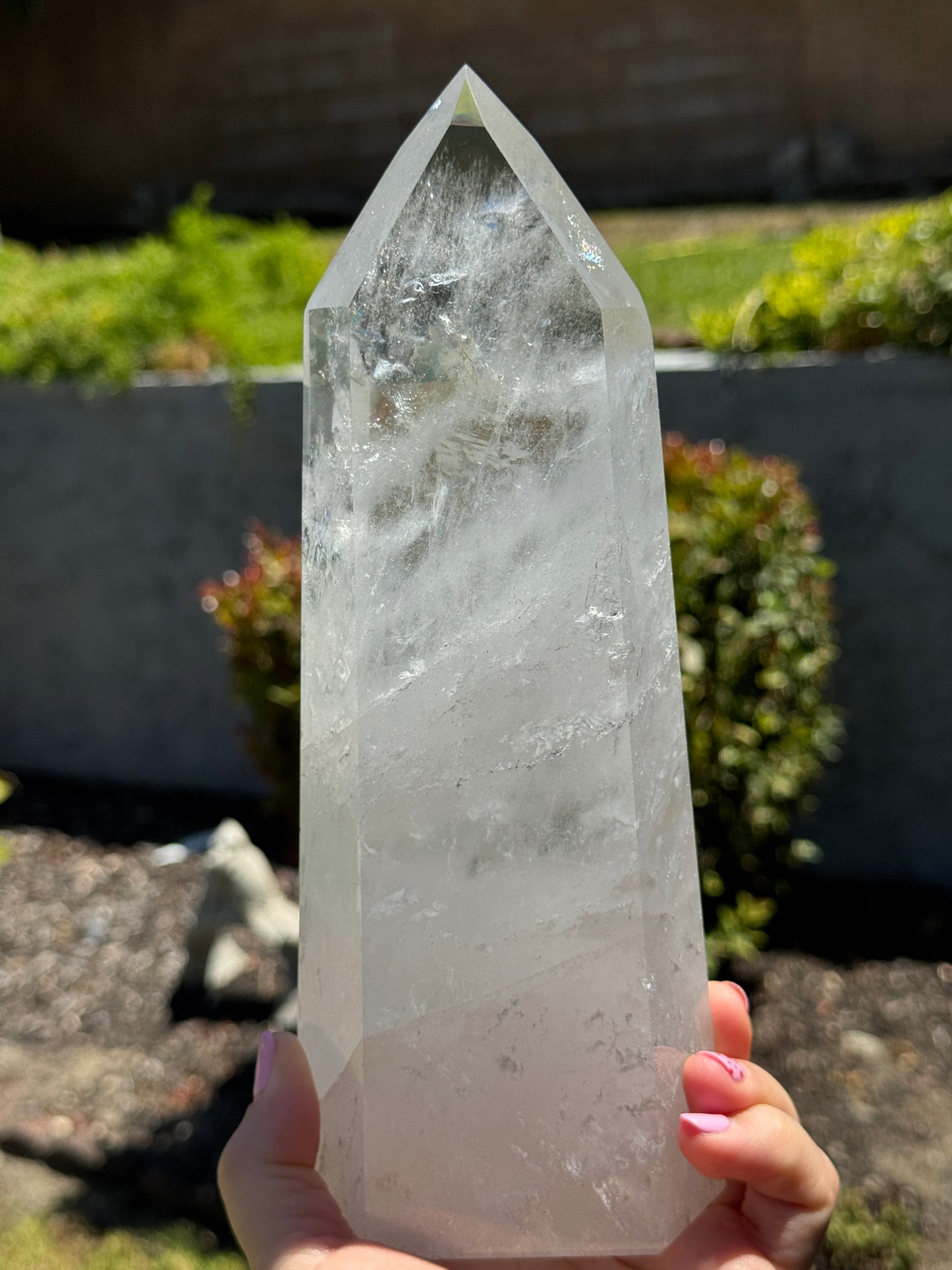 Large Lemurian Quartz Tower with Rainbows