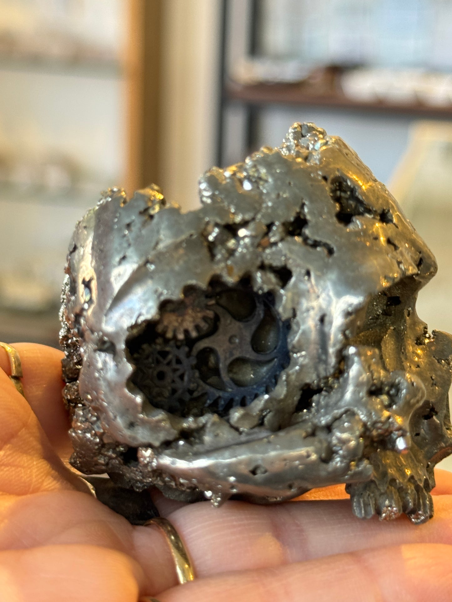 Pyrite Geode Skull, Huanzala Mine Peru