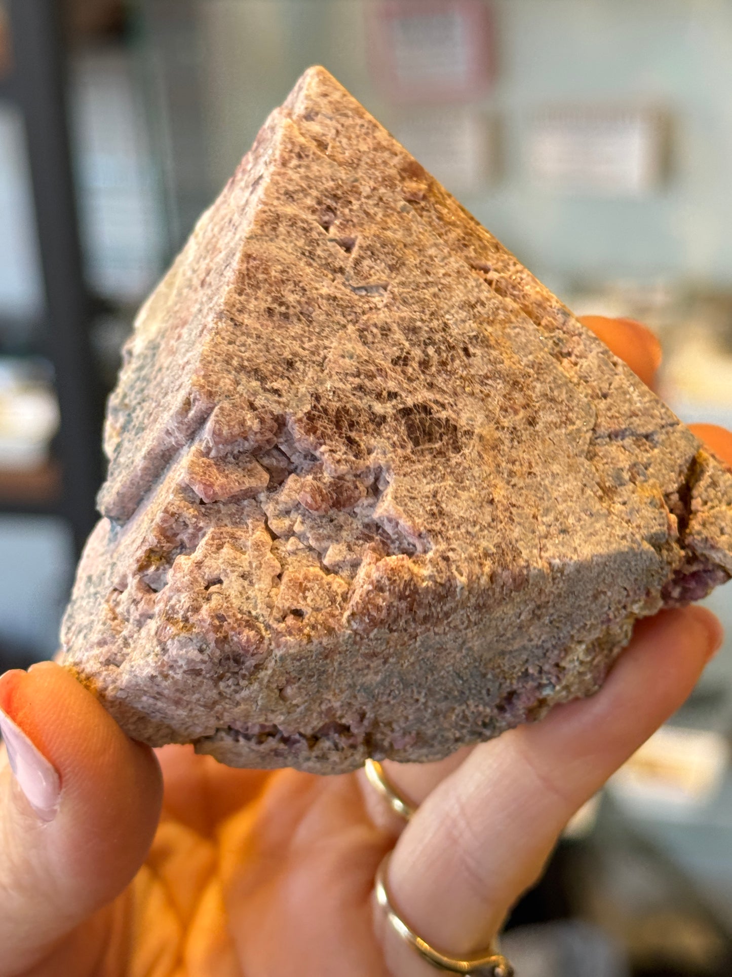 Pink Octahedral Spinel Crystal
