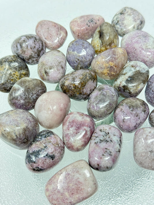 One Lilac Lepidolite Tumbled Stone