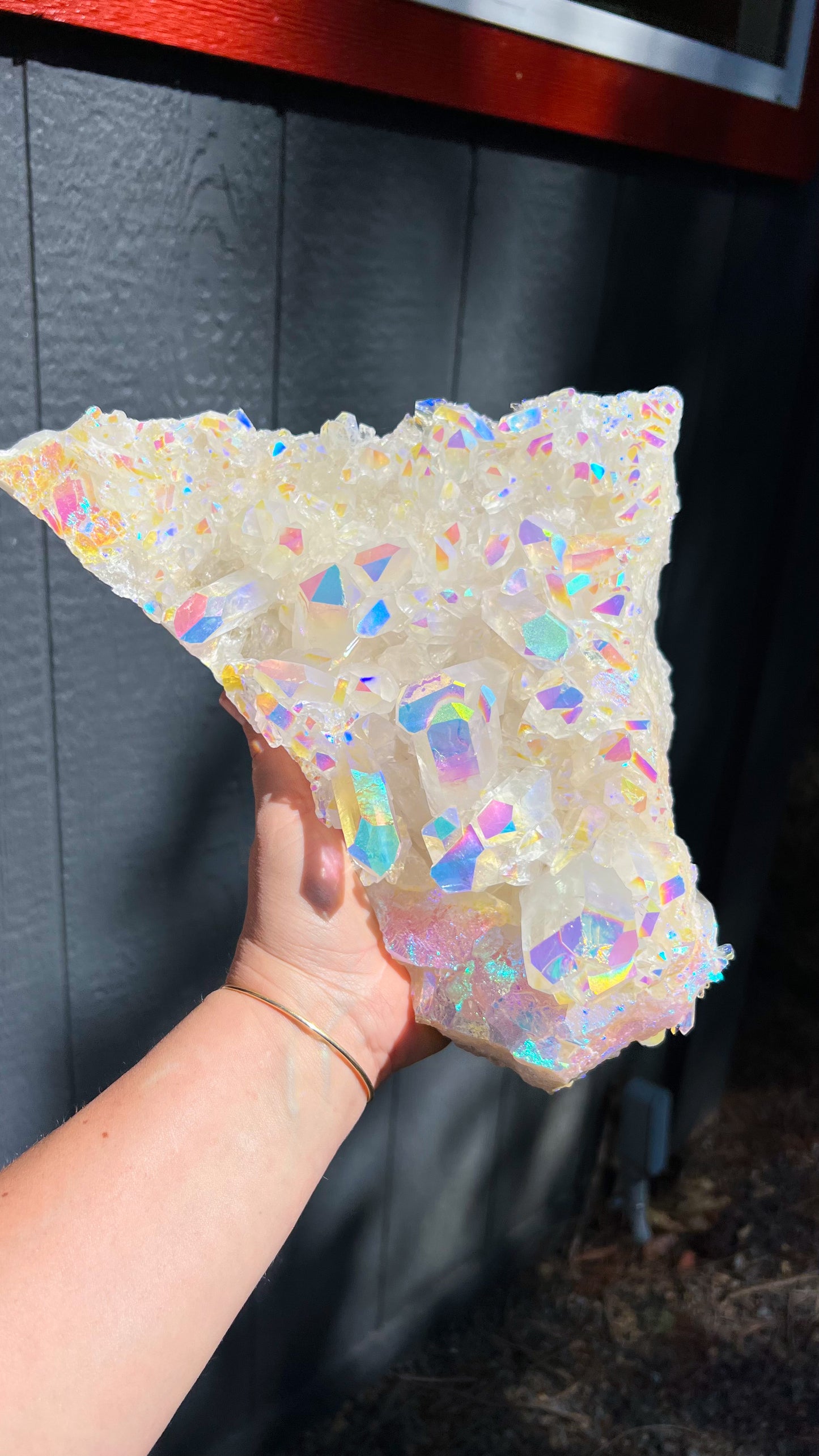 Large Angel Aura Quartz Cluster