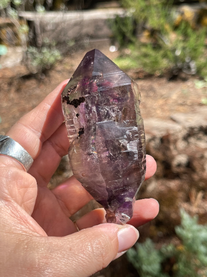 Brandberg Amethyst Scepter Crystal with H20, Brandberg, Namibia