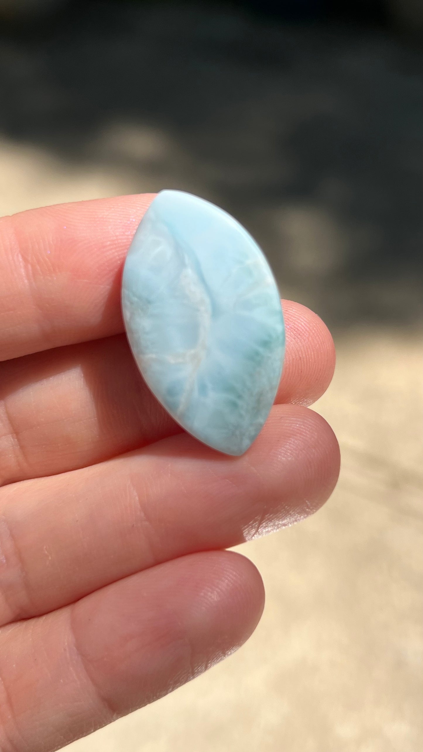 Larimar Cabochon, 8g Dominican Republic, AAA High Quality
