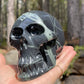 Spider Web Obsidian Skull