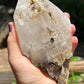 Quartz Scepter with Rutile and Garnets