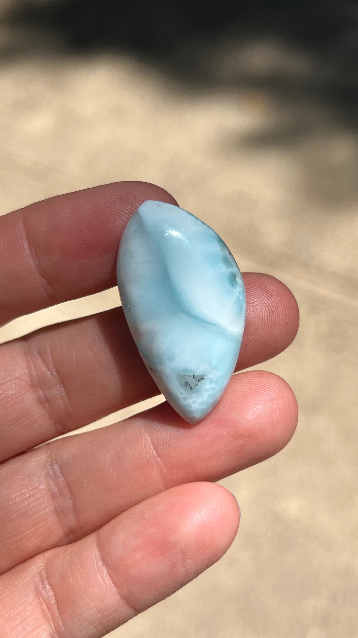 Larimar Cabochon, 9g Dominican Republic, AAA High Quality
