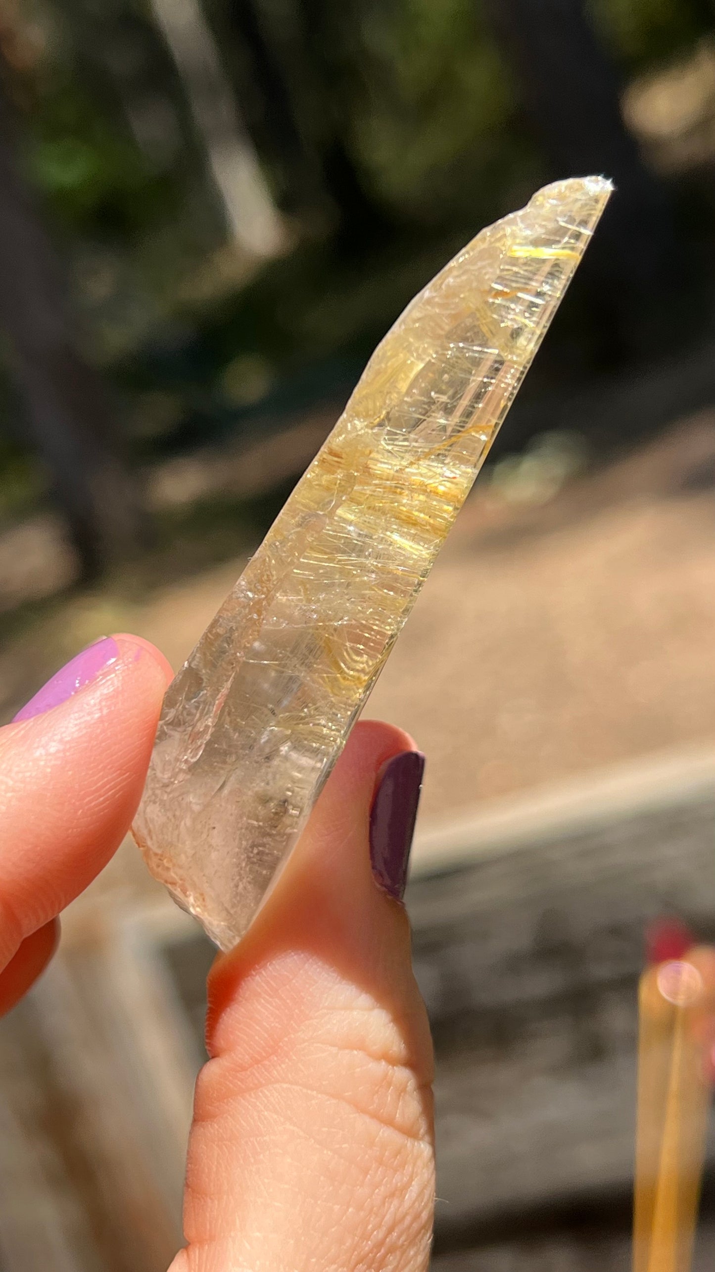 Gold Rutile in Quartz, Brazil