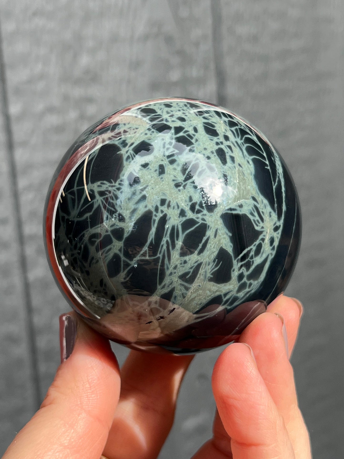 Spider Web Obsidian Sphere