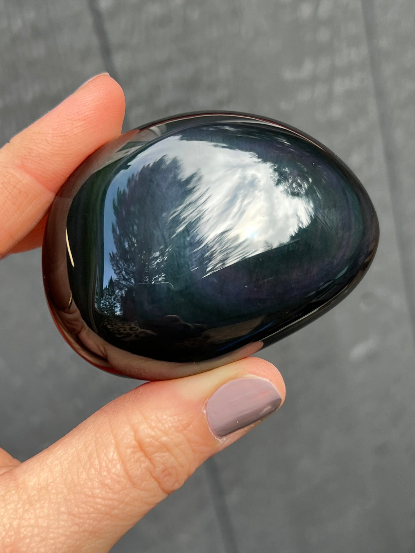 Rainbow Obsidian Palm Stone