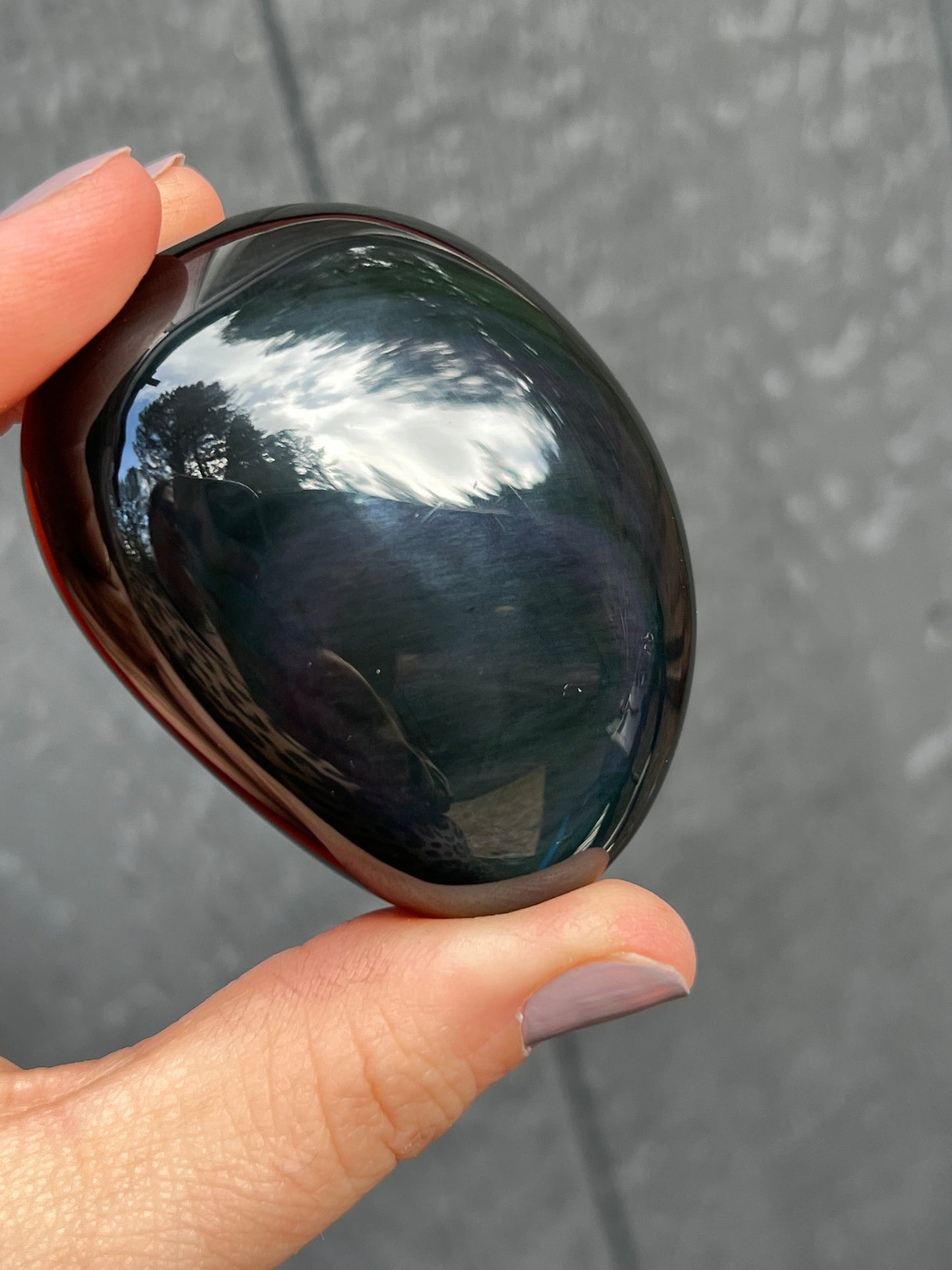 Rainbow Obsidian Palm Stone