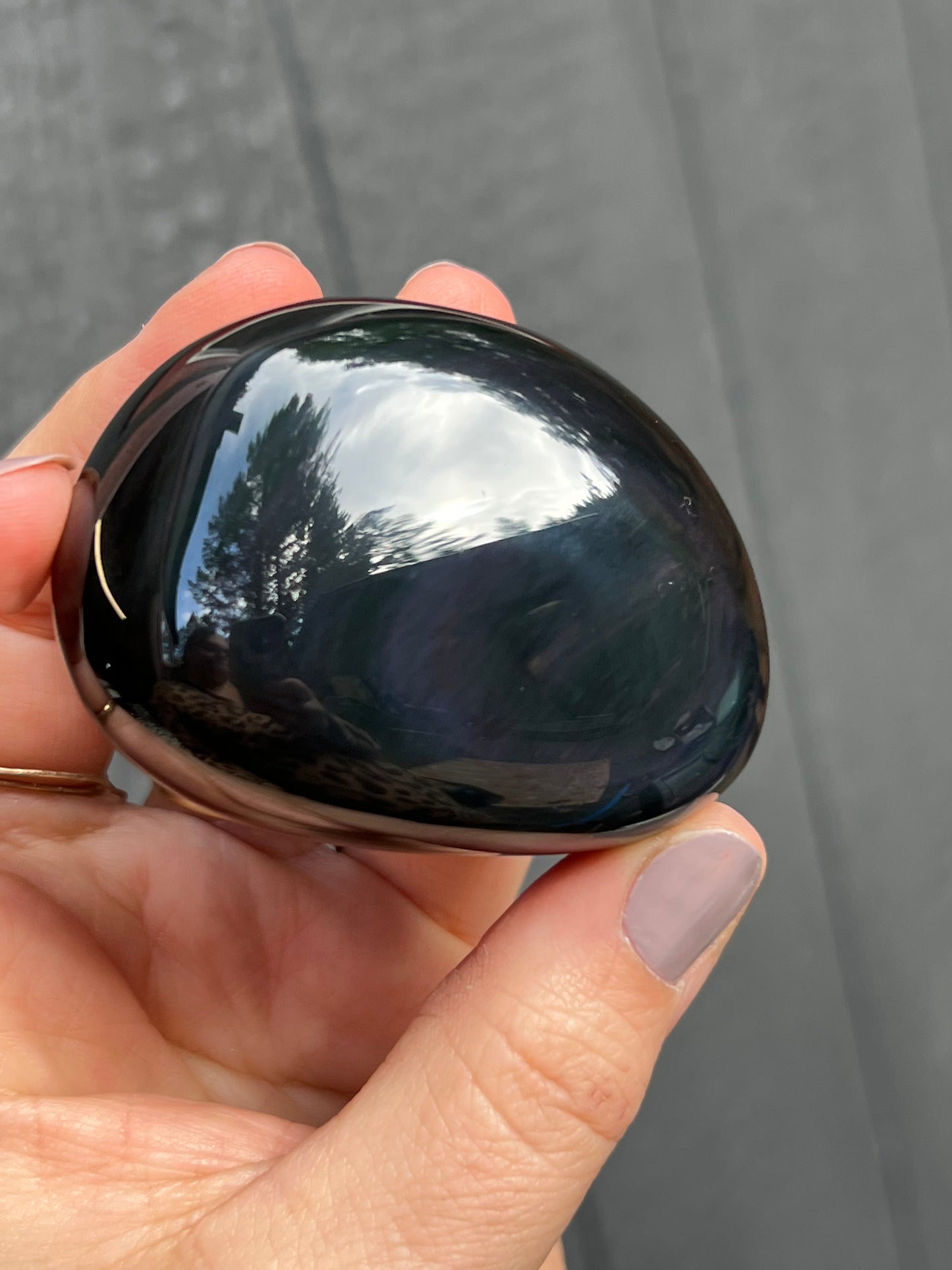 Rainbow Obsidian Palm Stone