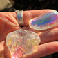 Pair of Angel Aura Quartz, Raw and Polished