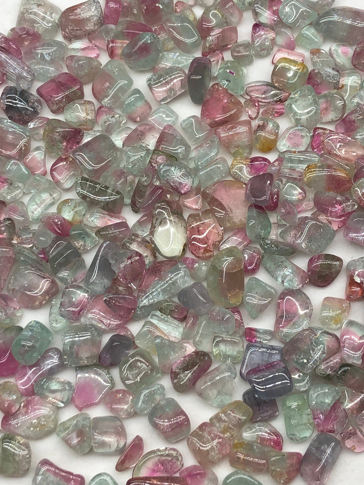 Bicolor Tourmaline Tumbled Gemstones
