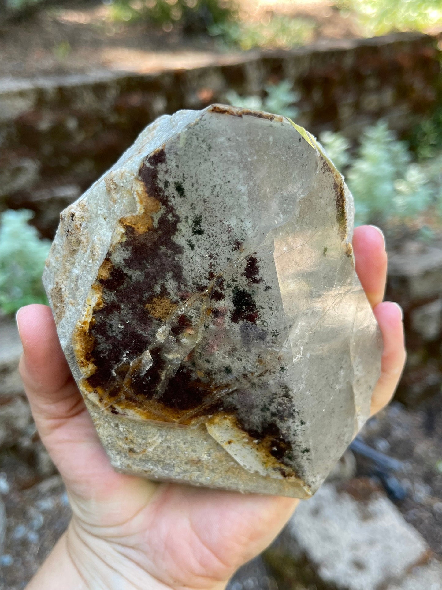 Lodolite Phantom Quartz Crystal, Lodolite, Garden Quartz Ascension, Masters, Healers, Metaphysical Q2-0708