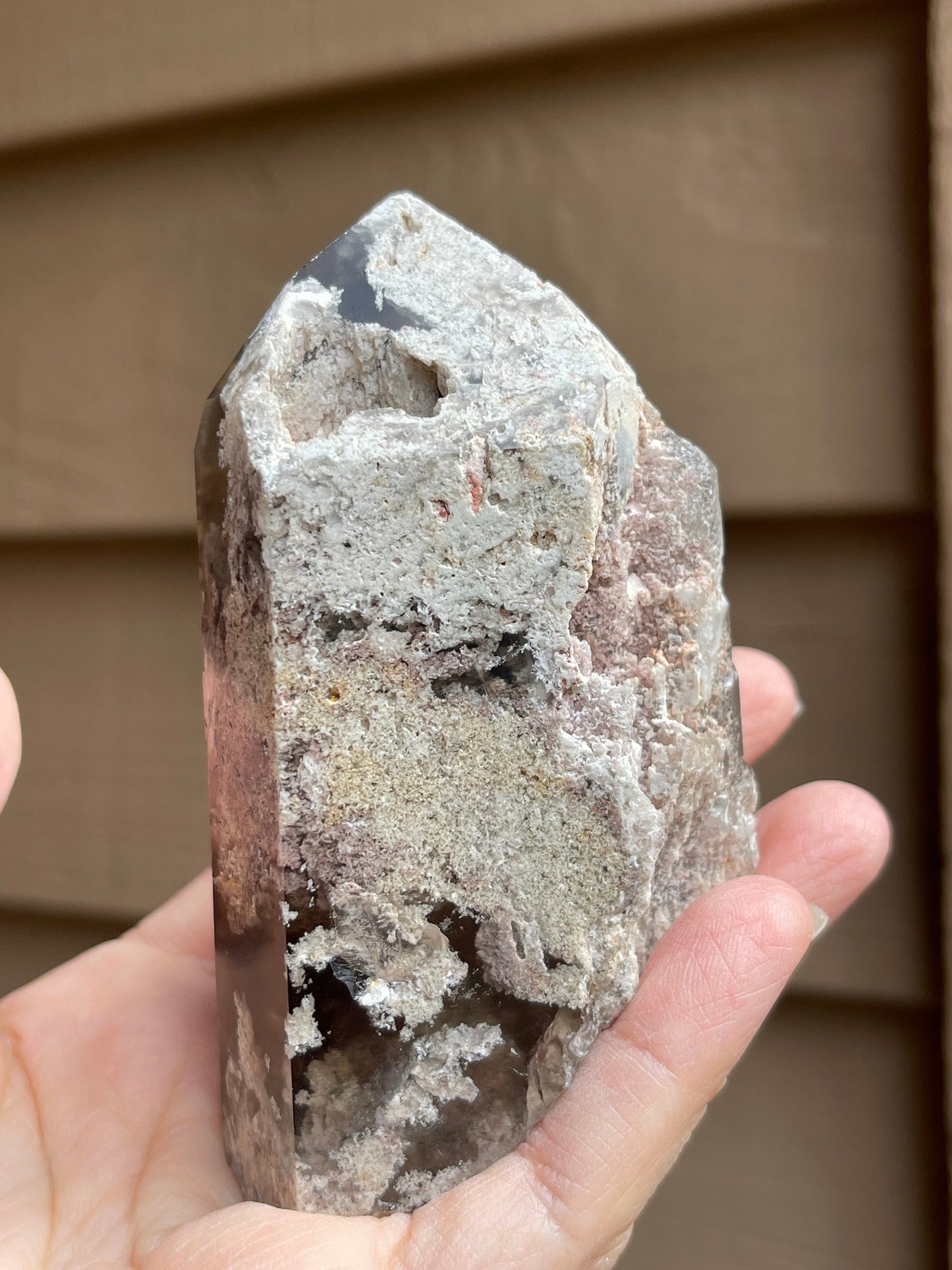 Smoky Lemurian with Sand Inclusions, Shamanic Dreamstone, Healer Tool, Empath Crystal Master Healer Tools, Divination, Metaphysical Q3-1214