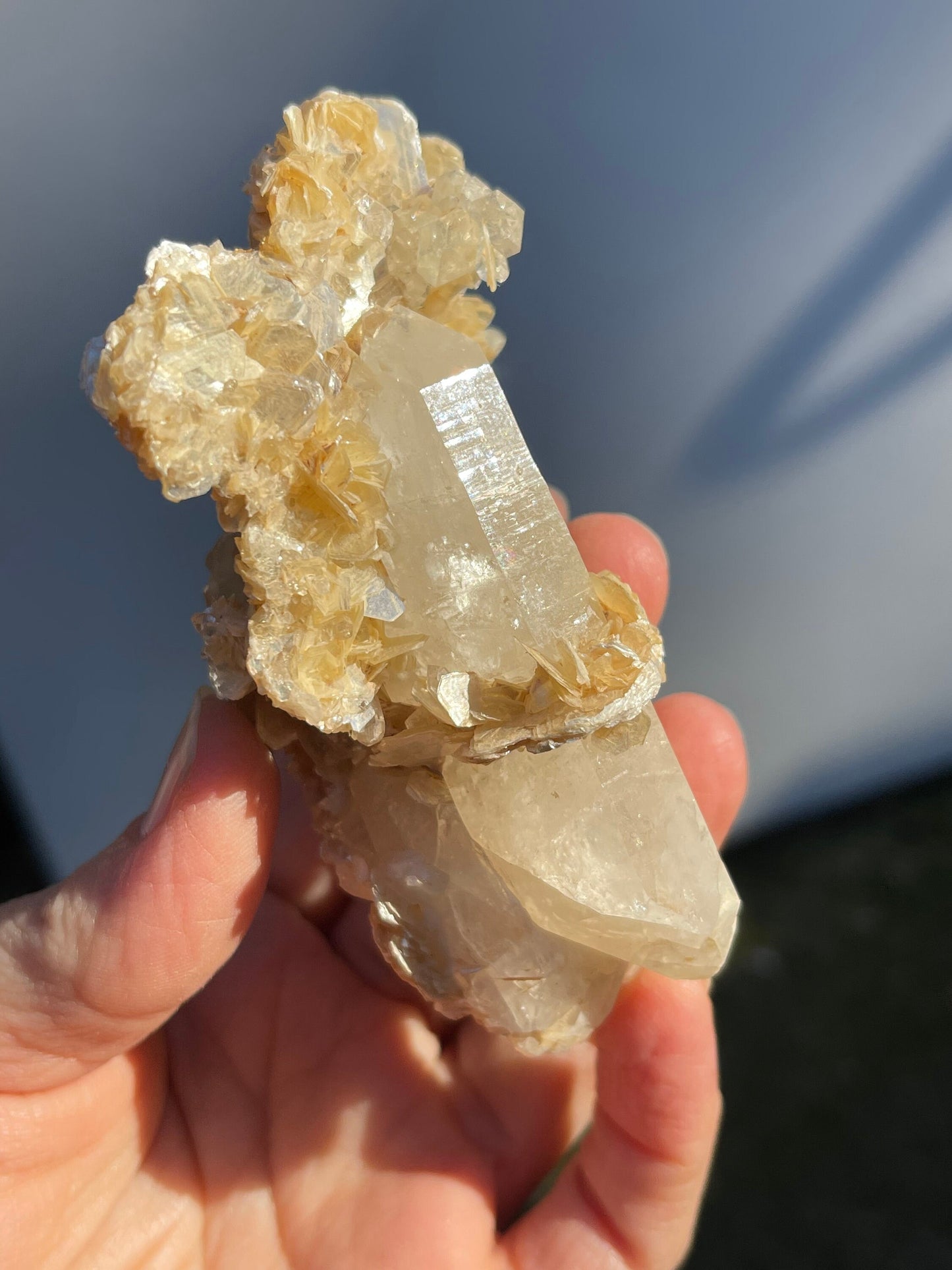 Mica on Quartz, Yaogangxian Minerals, Heart, Crown Chakra, Metaphysical Crystals, Q5-0129