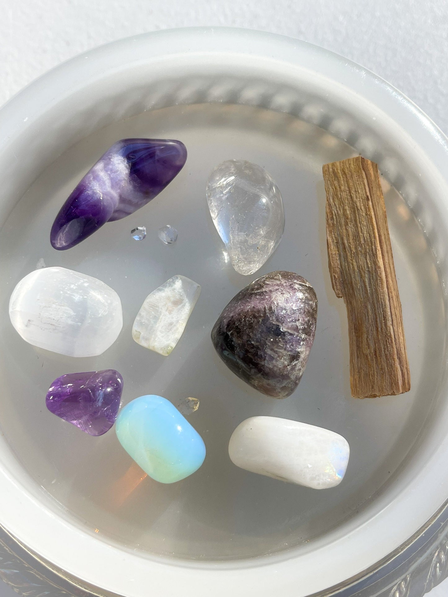 Spiritual Blessing Crystal Set, CROWN Chakra Intention